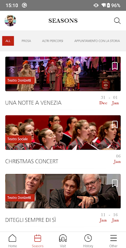Android application Fondazione Teatro Donizetti screenshort