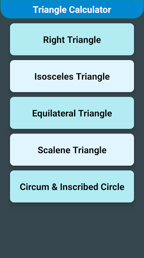 Android application Triangle Calculator screenshort