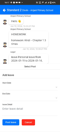 School Diary Screen 3