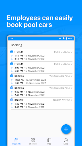 Android application Mileage Book Fleet screenshort