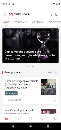 Android application GiocoNews.it screenshort
