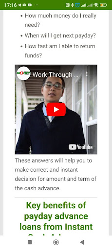 Instant Cash Advance - Loans Screen 3
