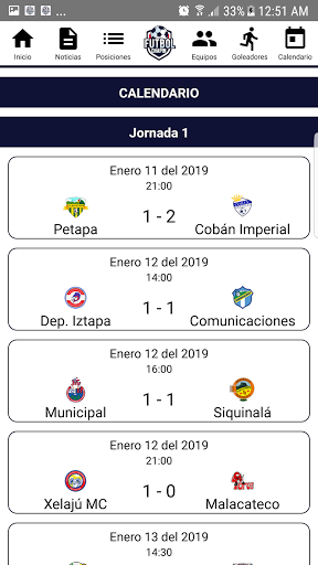 Fútbol Chapin Screen 2