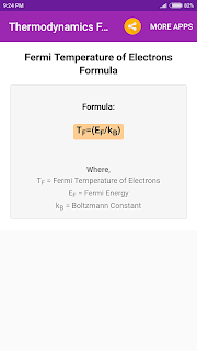 Thermodynamics Formulas