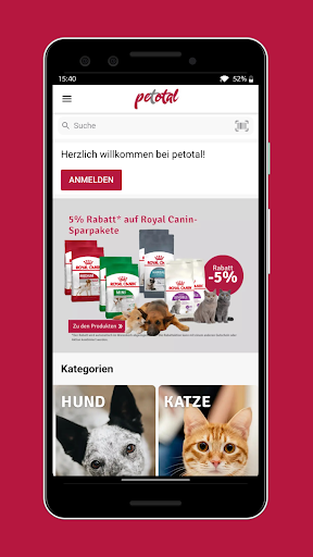 Android application petotal screenshort