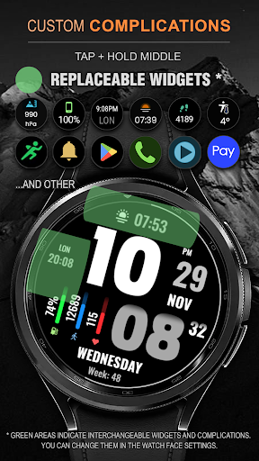 WFP 219 Stylish watch face screenshot 34