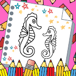 Cover Image of Download Sea Horse Coloring Book  APK