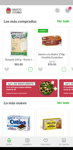Android application Abasto Vegano screenshort
