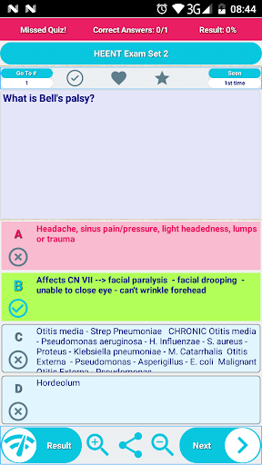 HEENT Exam Review Screen 2