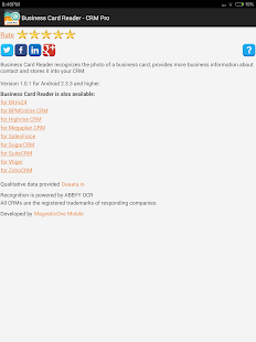 Business Card Reader - CRM Pro Captura de pantalla