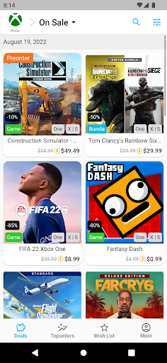 Android application CheapCharts Games screenshort