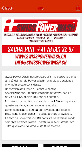Android application Swiss Power Wash screenshort
