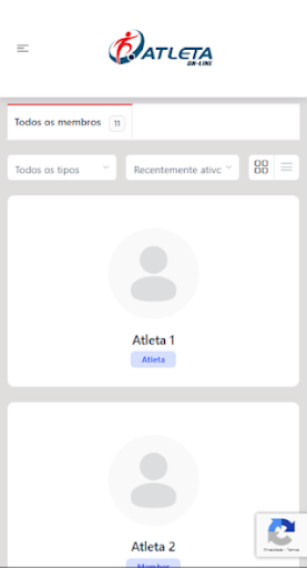 Atleta Online Screen 2