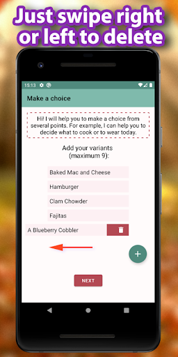 Make a choice Screen 3