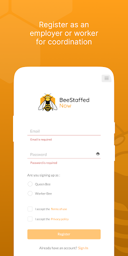 BeeStaffed Now Screen 2