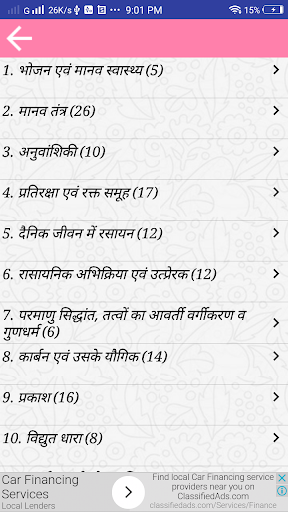 Science in Hindi Class 10 Screen 2