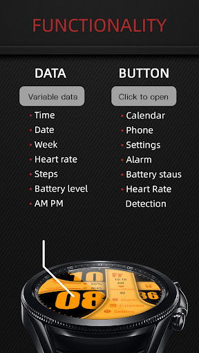Sunny Orange For Wear OS Screen 2
