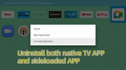 GTV APK Uninstaller Screen 3