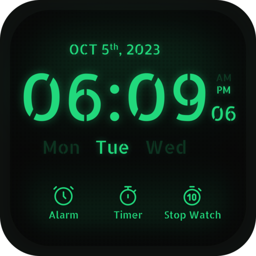 Big Clock Display Lock Screen logo