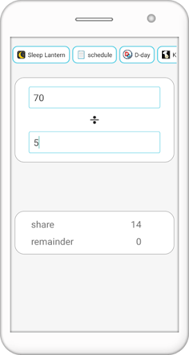 Division (quotient/remainder) Screen 3