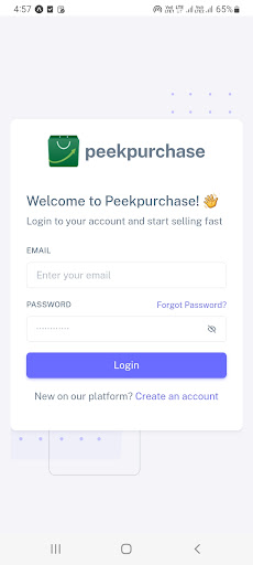 Peekpurchase Seller Screen 2
