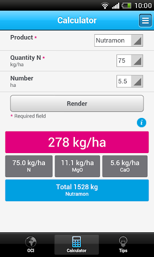 Android application OCI Nutri-N screenshort