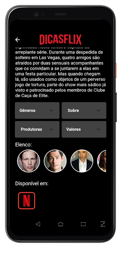 Android application DicasFlix - Dicas e Sugestões screenshort