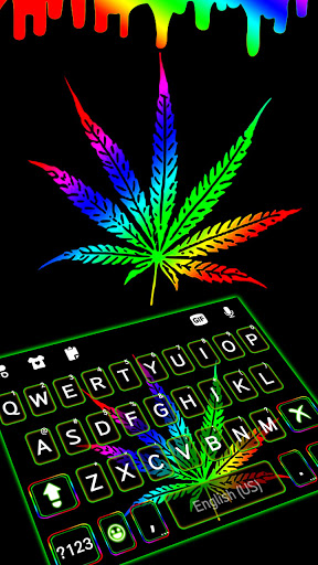 Android application Neon Drip Weed Keyboard Backgr screenshort