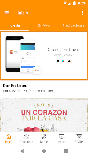 Android application Iglesia Koinonía screenshort