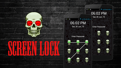 Skull Pattern Screen Lock Real