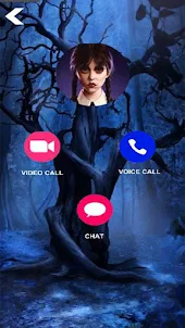 Wednesday Addams – video call