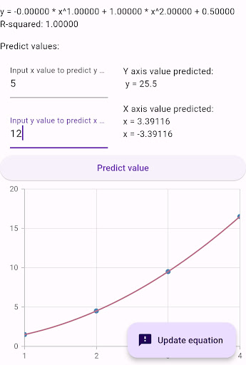 Fitting curve Fit curve points Screen 2