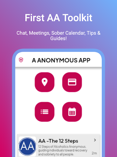 Android application Sober Step: AA Meeting Finder screenshort