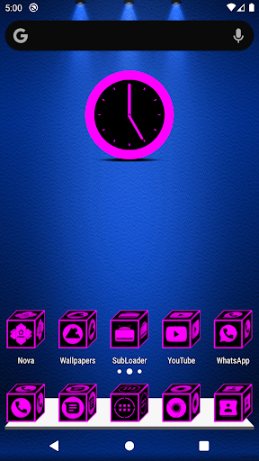 Android application 3D Flat Magenta Icon Pack screenshort