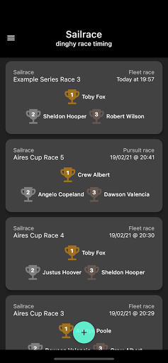 Android application Sailrace screenshort