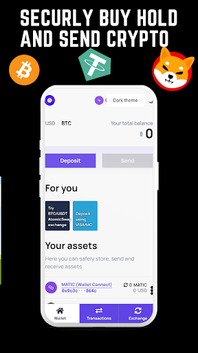 Omega:Bitcoin & crypto wallet Screen 3