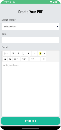Screenshot of Text to pdf