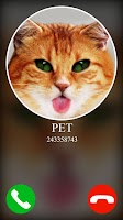 screenshot of fake incoming call pet game