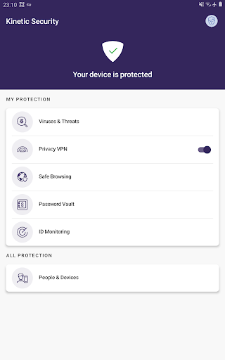 Screenshot of Kinetic Secure
