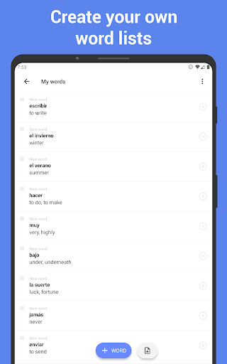 Screenshot of Learn Spanish with flashcards!