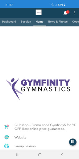 Gymfinity Screen 2