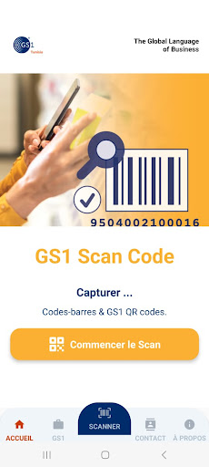 Android application SCAN GS1 CODE screenshort