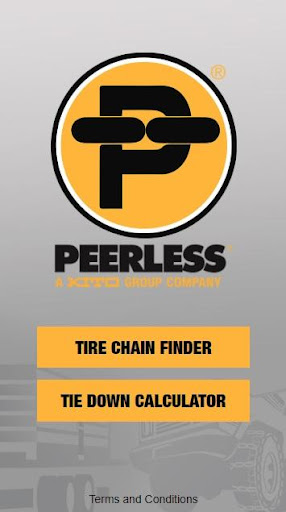 Android application Peerless Tire Chain Finder screenshort