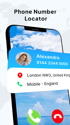 Android application Phone number locality finder screenshort