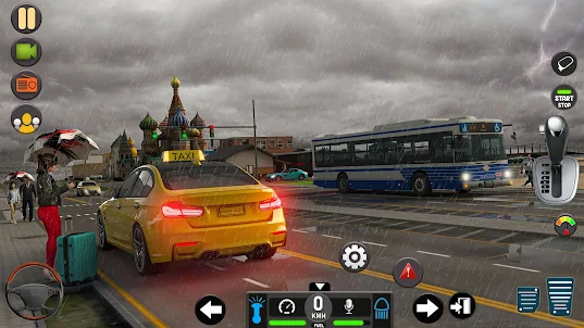城市出租車司機模擬器汽車遊戲3D
