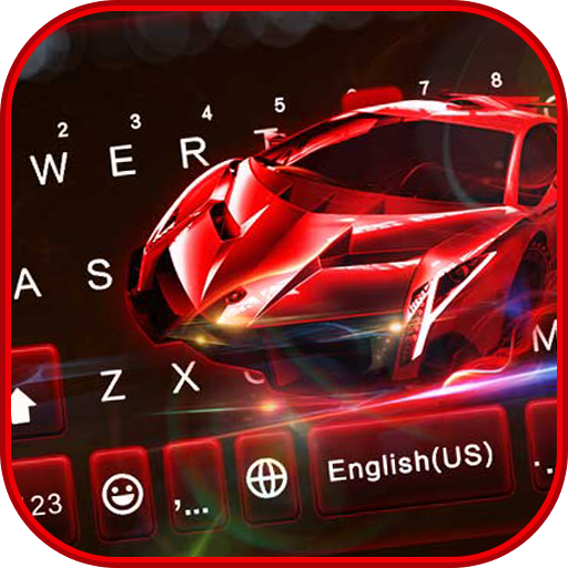 Red Racing Sports Car Keyboard  Icon