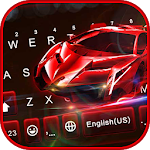 Cover Image of Descargar Tema de teclado Red Racing Sports Car  APK