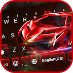 Red Racing Sports Car Keyboard logo