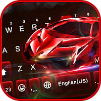 Тема для клавиатуры Red Racing Sports Car
