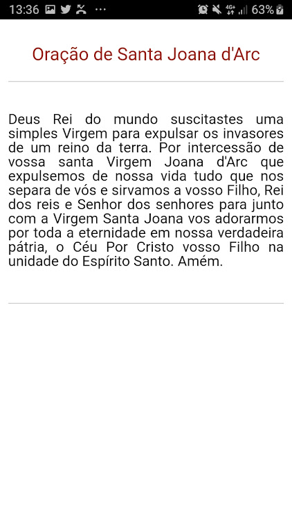 Oração de Santa Joana Darc - 1.0.0 - (Android)